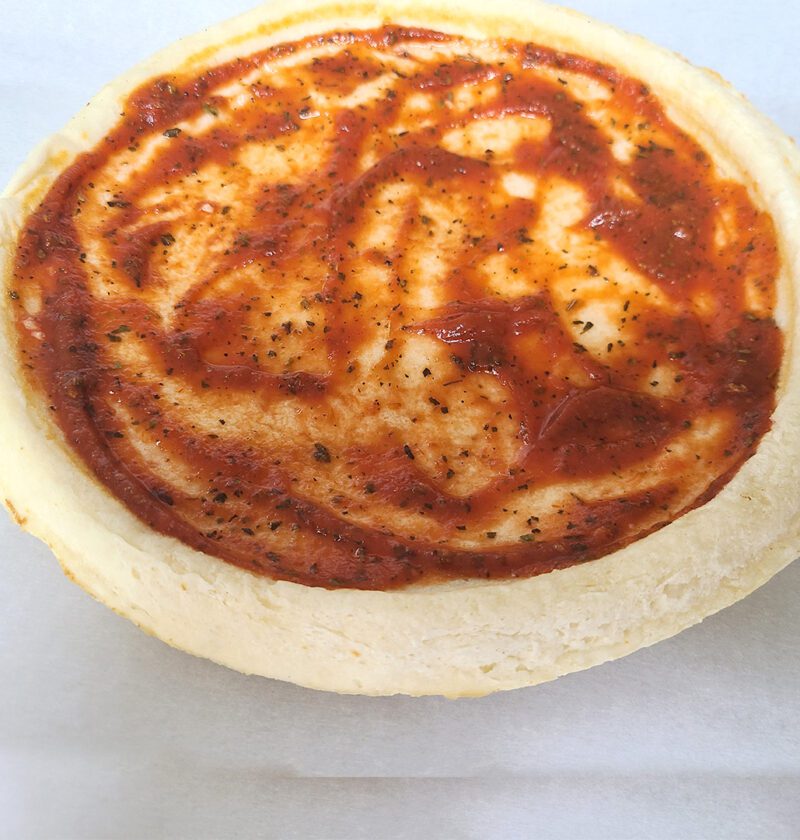 Pizza Crust with Sauce