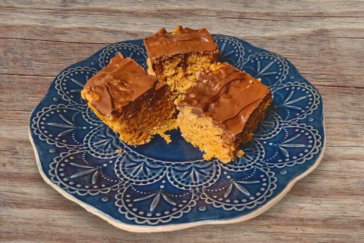 Gluten Free Peanut Butter Krispy Treats on Plate