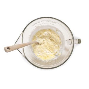 Flour mixed into batter