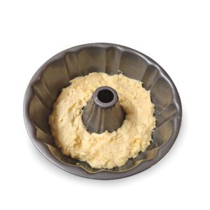 First Layer of Batter in Bundt Pan