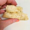 Biscuit in half to show texture