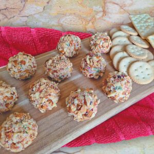 Personal sized Cranberry Almond Cheeseballs