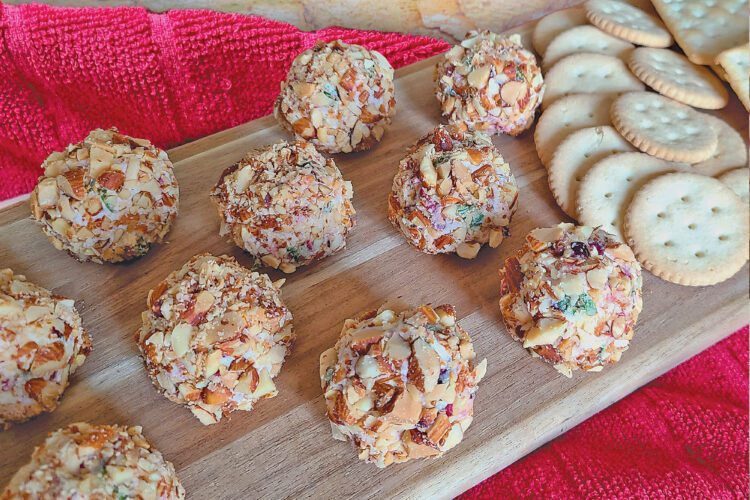 Personal sized Cranberry Almond Cheeseballs