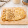 Gluten Free Sourdough Discard Crackers on a cutting board