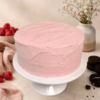 A 3 Layer gluten free chocolate cake with Oreo butter cream on the inside and raspberry buttercream on the outside
